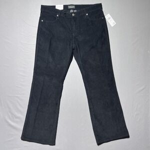 NWT Polo Jeans Company Pants Womens 12x30 Black Stretch Corduroy‎ Boot Cut